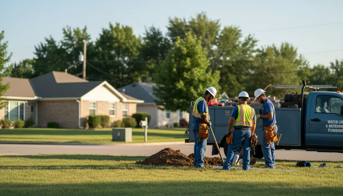 Residential water line and bathroom plumbing service in Brookshire, TX